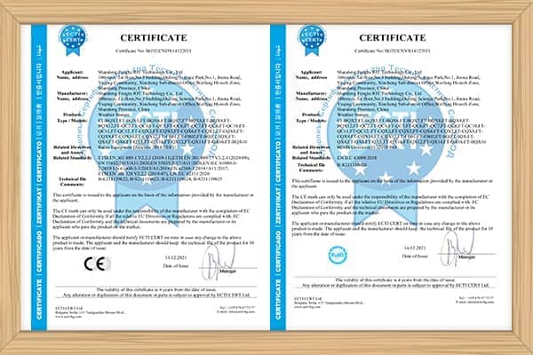 氣象站CE、ROHS